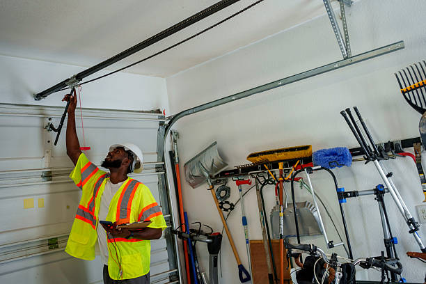 Professional Garage Door Roller Replacement technician working in Hurst, TX